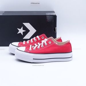 NEW Converse Chuck Taylor All Star Lift Low Platform Sneakers Red no box